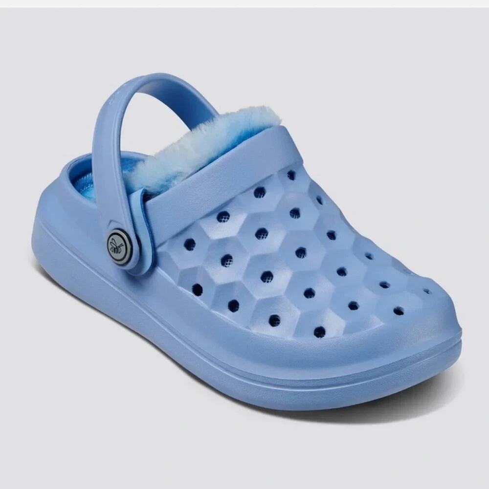 Joybees Toddler Varsity Lined Slip-on Clogs Fjord Blue/White Tie Dye Size C6